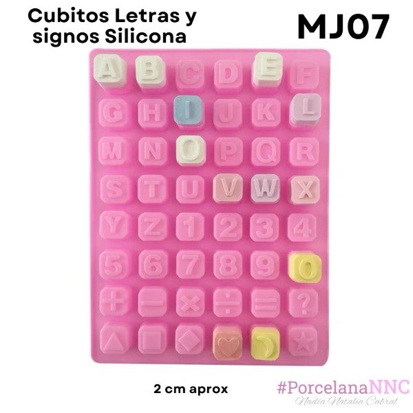 Producto - Molde de cubitos de letras y singos MJ07