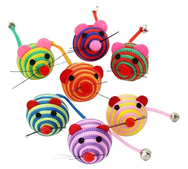 Producto - Pelota ratón con cola, con cascabel