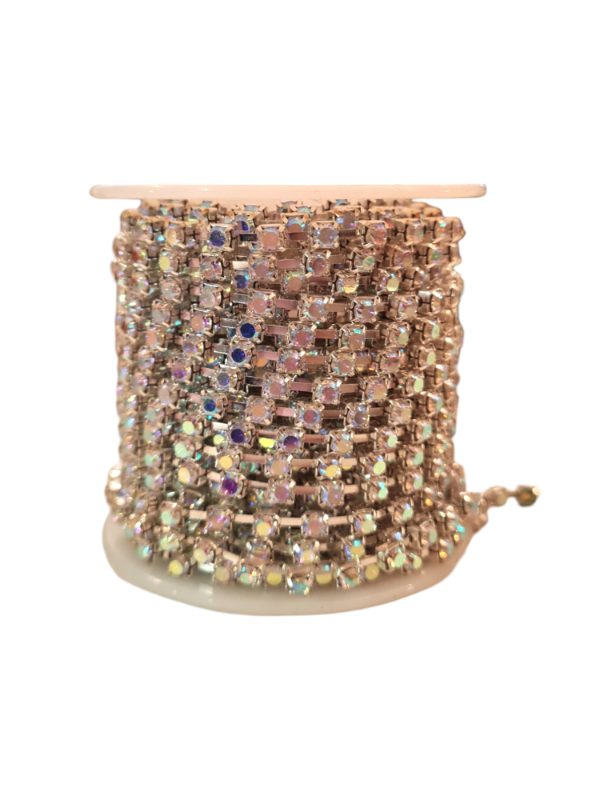 Producto - TIRA DE STRASS PLATEADO TORNASOL