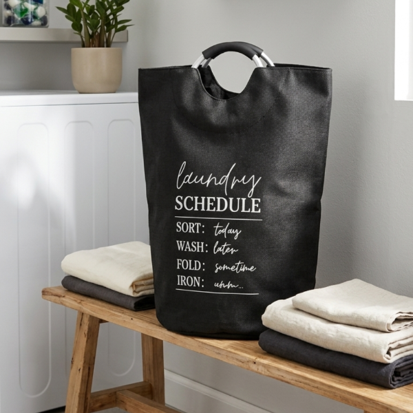 Producto - CESTO LAUNDRY SCHEDULE NEGRO - ART 7292