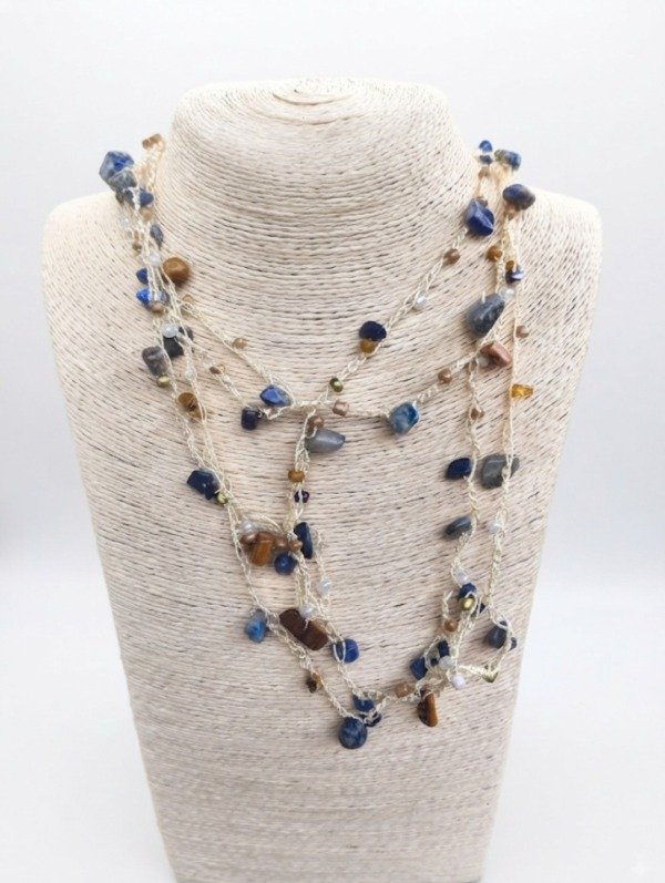 Producto - Collar lapislazuli sodalitas Ipanema mil vueltas - 0