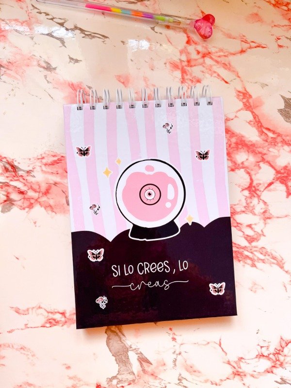 Producto - CUADERNO ESTILO BULLET JOURNAL ANILLADO ARRIBA MAGICA FRASE