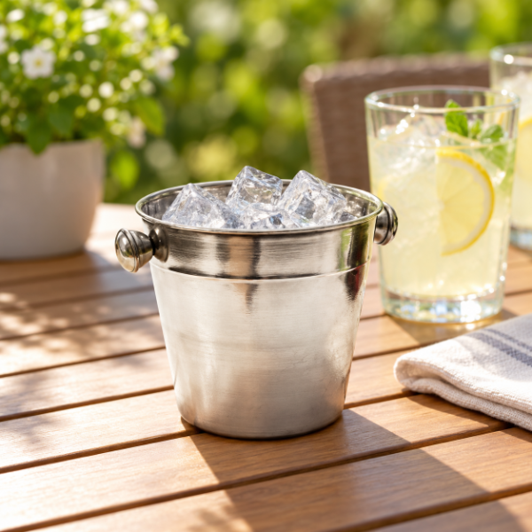 Producto - HIELERA CON ASAS DE ACERO INOX 12 CM X 11CM - 0