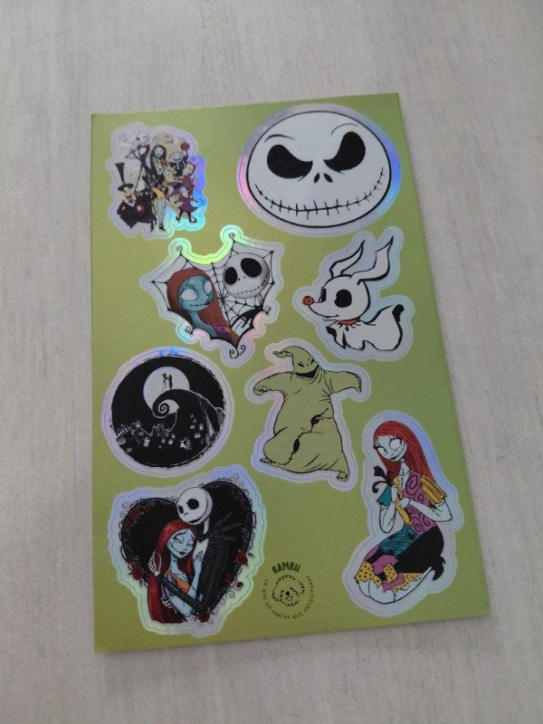 Producto - Planchitas de stickers - El extraño mundo de Jack