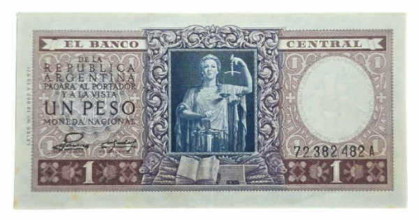 Producto - 1 Peso Justicia (Palarea - Revestido) Bott.1910 VF+