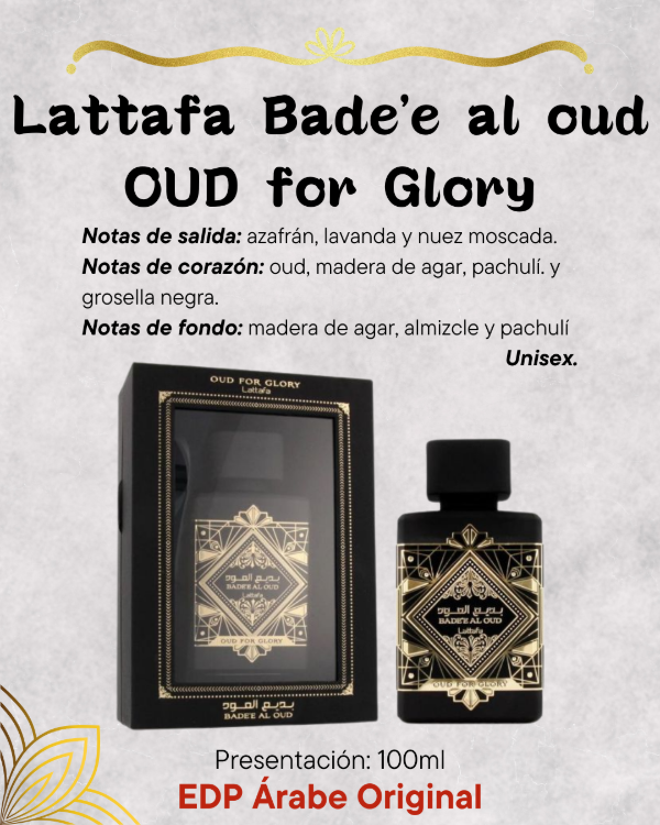 Producto - Perfume Lattafa Bade'e al oud Oud for glory 100ml