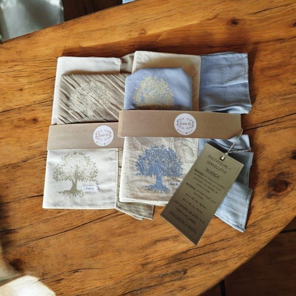 Producto - INDIVIDUAL + SERVILLETA -BIANCA -(arena y gris humo) c/u.