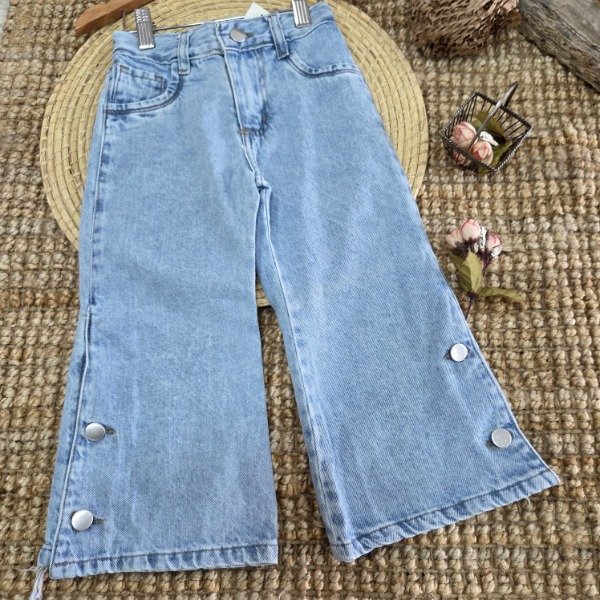 Producto - Wide Leg Celeste Botones (JEA17)