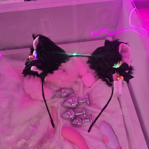 Producto - Orejitas Kitty Bell (rosa/blanco/negro) - 13
