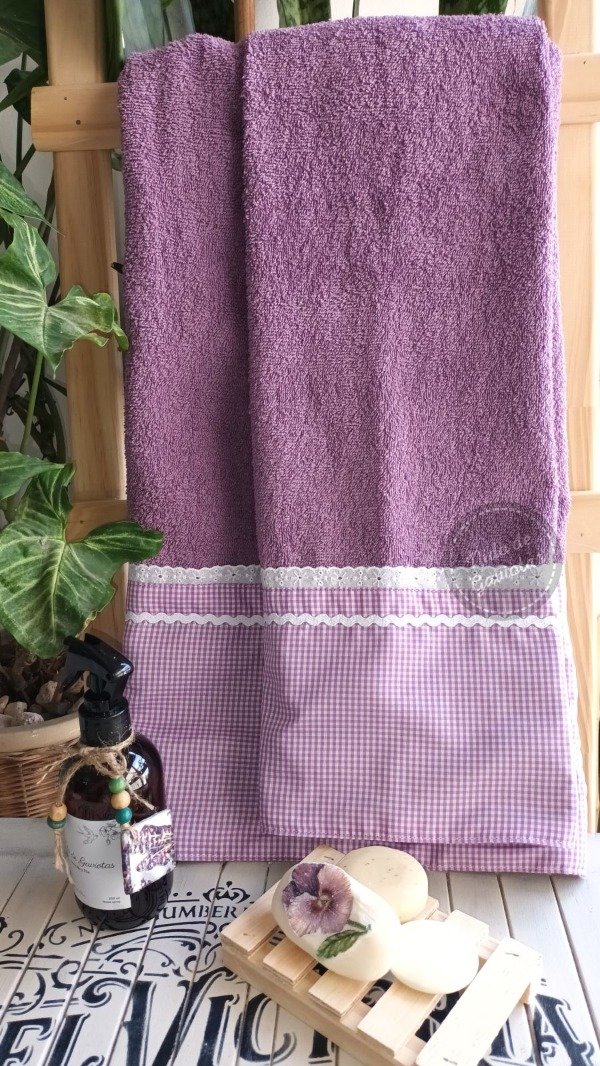 Producto - Juego de Toallón y Toalla "Vichy Jacarandá"