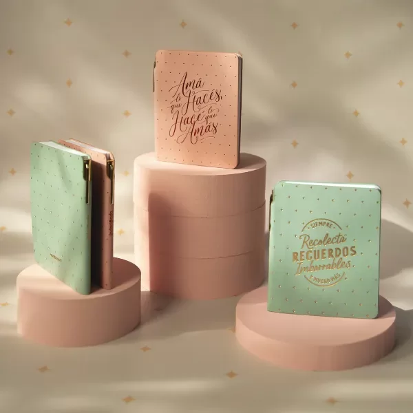 Producto - Cuaderno con lomo y birome cuero ecologico a6