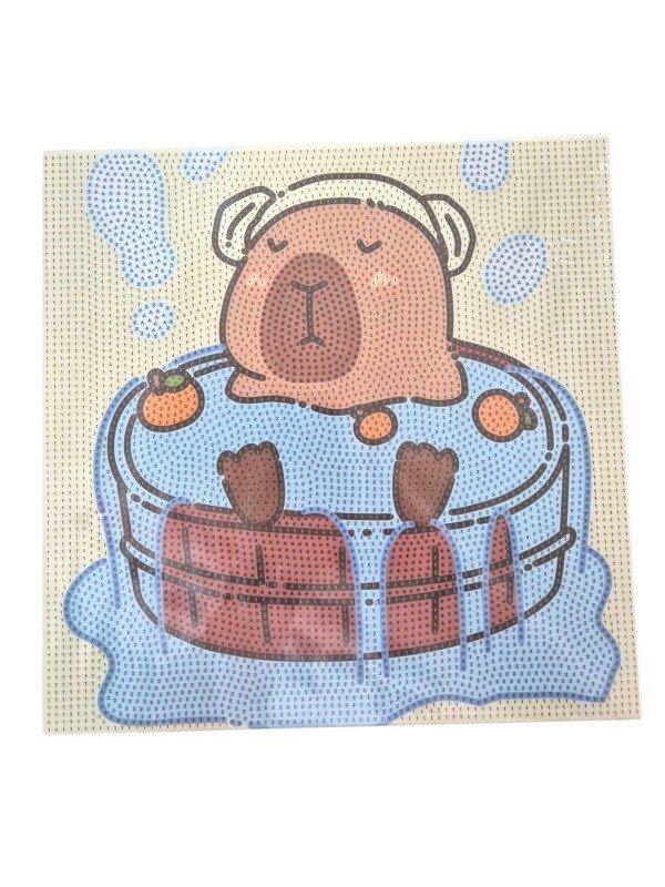 Producto - Kit De Pintura Con Diamantes Diamond Painting Bastidor 30X30cm - Capibara