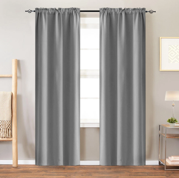 Producto - Cortina Blackout Textil 140x220 Presillas Ocultas Color Gris Claro