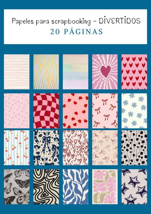 Producto - Pack de Papeles para Scrapbooking FONDOS DIVERTIDOS