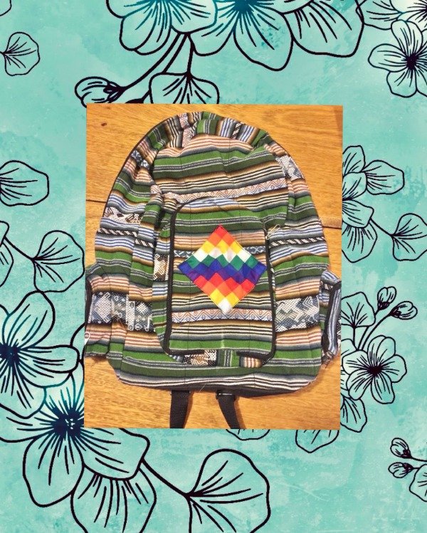 Producto - Mochila norteña de adulto rayada Verde