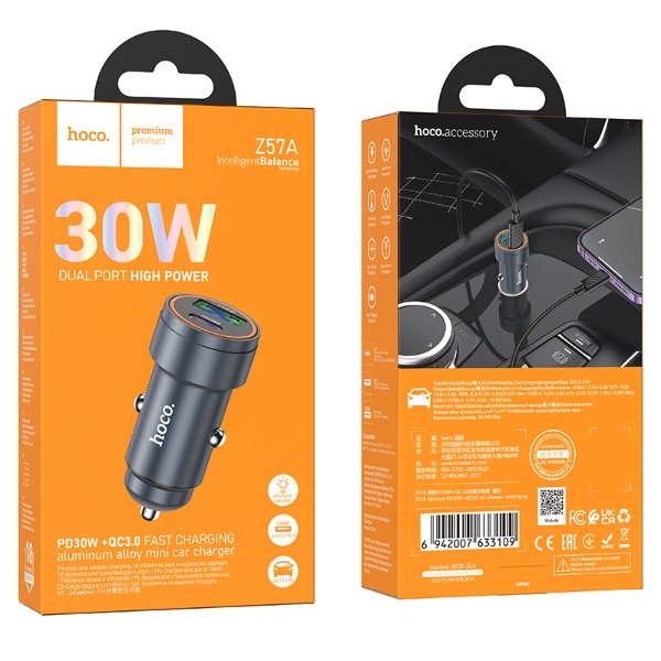 Producto - HOCO - Z57A Cargador Auto Dual Port 30W - 0