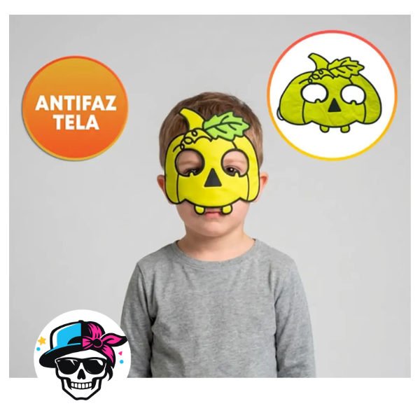 Producto - antifaz de tela calabaza