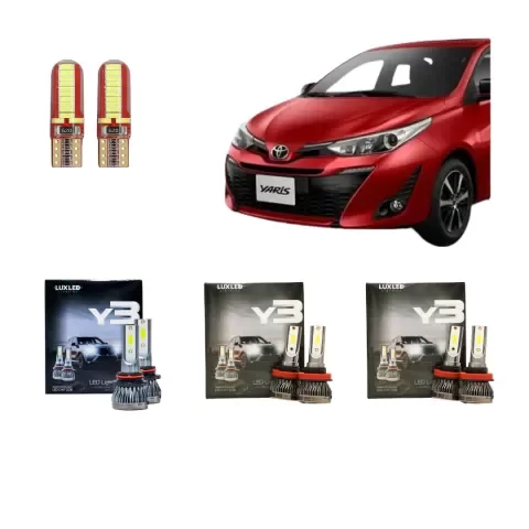 Producto - Kit Cree Led Y3 Luz Baja Alta Y Antiniebla Toyota Yaris