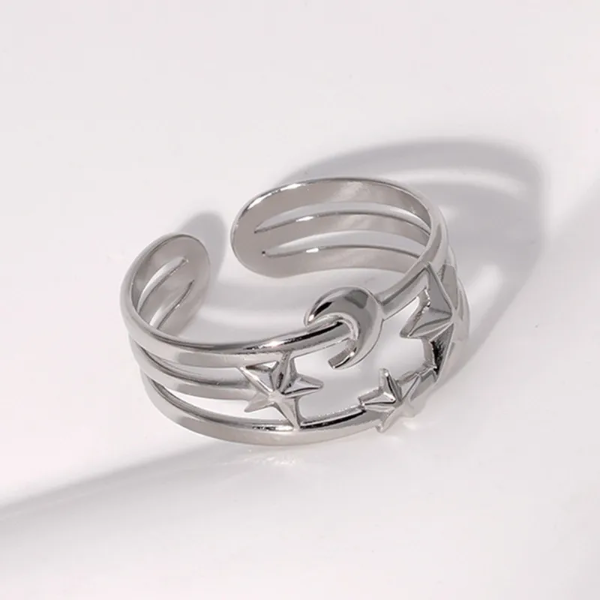 Producto - Anillo Noche Regulable plateado - 1