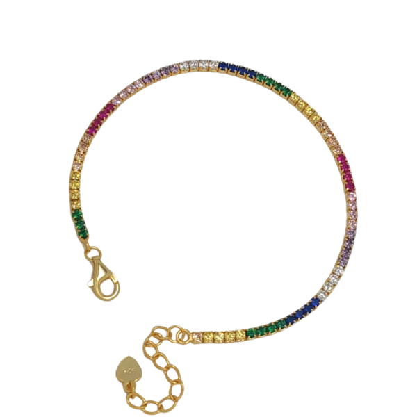 Producto - Pulsera Tenis Plata dorada 925 Freya