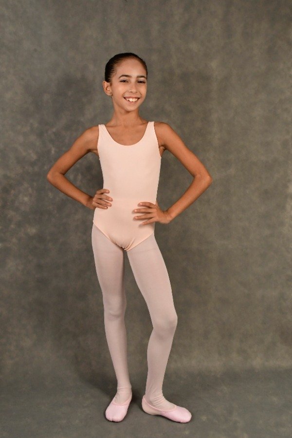 Producto - MALLA/LEOTARDO ESTILO CLÁSICO COLOR ROSA PÁLIDO