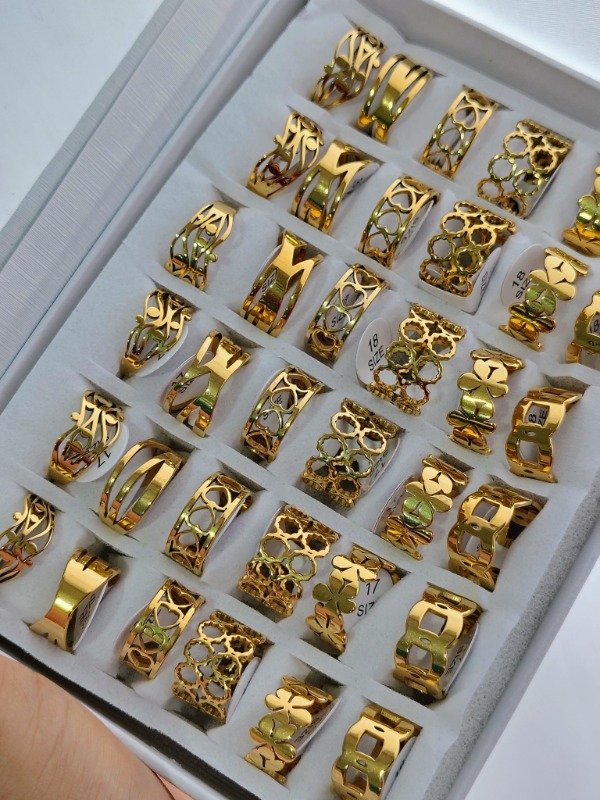 Producto - Anillos dorados anchos por unidad