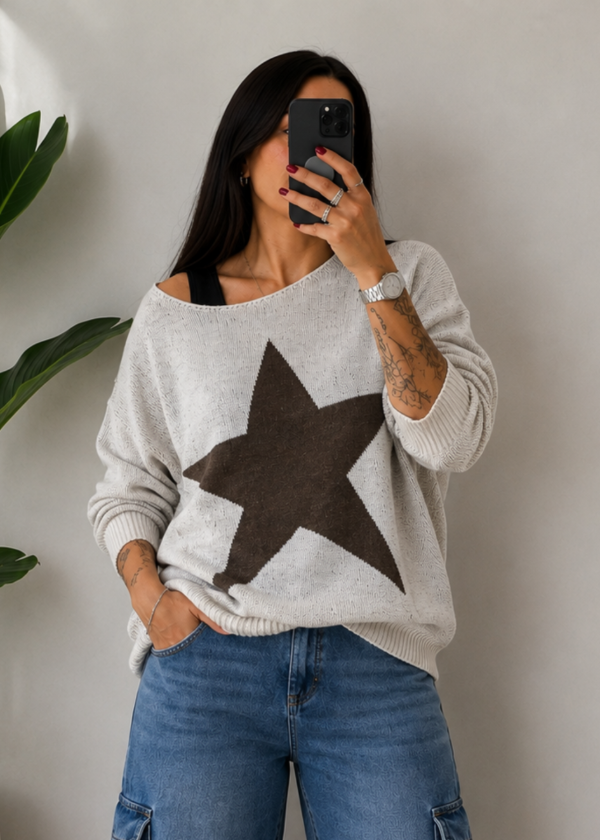 Producto - Sweater Estrella - Crema