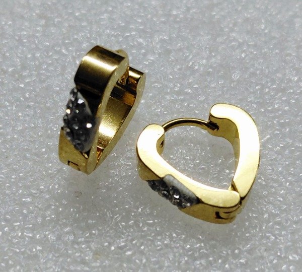 Producto - Aro acero dor corazon c/strass DNB 4/26