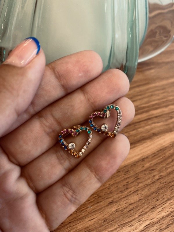 Producto - Aros corazón multistrass a.d