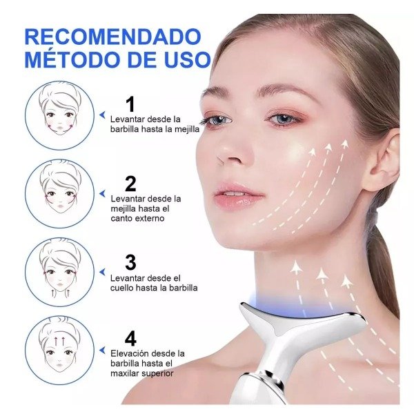 Producto - Masajeador cuello rostro efecto listing con luz - 1