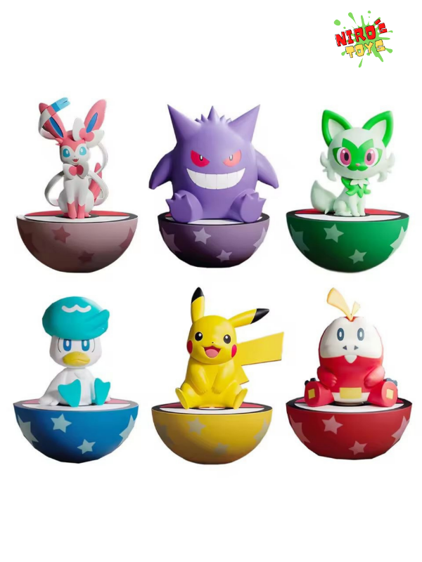 Producto - Pokemon set x6 (8cm) Mod. 9 - Figura Pokemon - Nirostoys