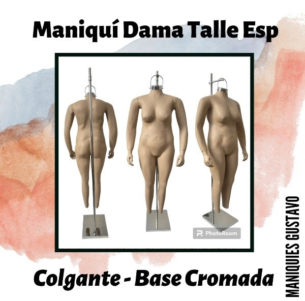 Producto - Maniquí dama fibra de vidrio Colgante Talle especial - 3
