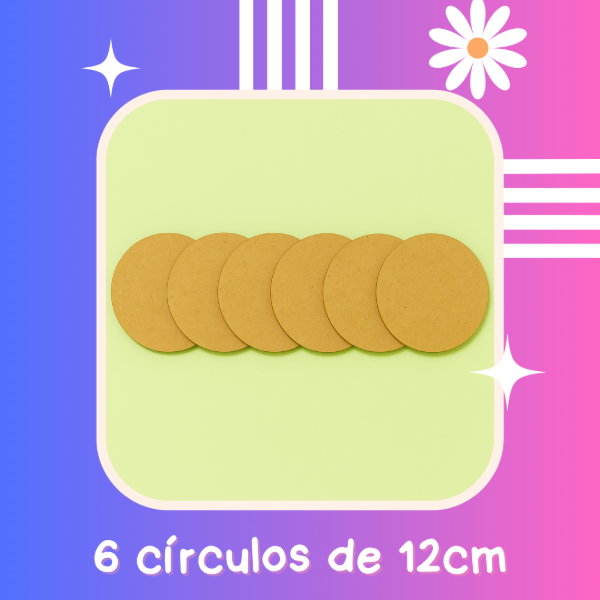 Producto - 6 Circulos de 12cm (sin agujero)