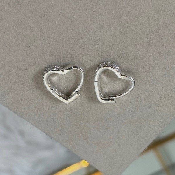 Producto - Argollitas corazon - strass