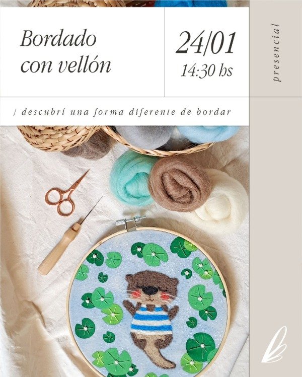 Producto - Workshop de Bordado con Vellón