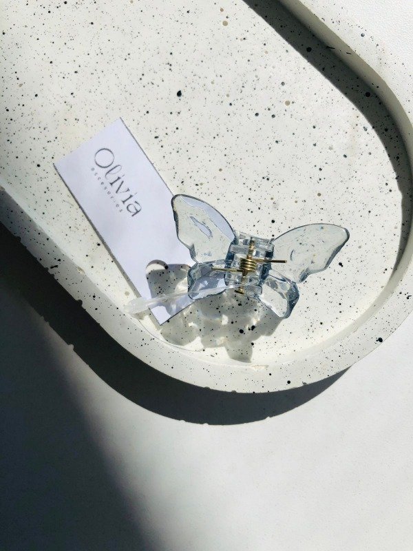 Producto - Broche mariposa cristal mini - Gris