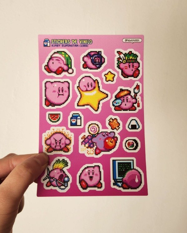 Producto - Plancha de Stickers "Kirby" - 1