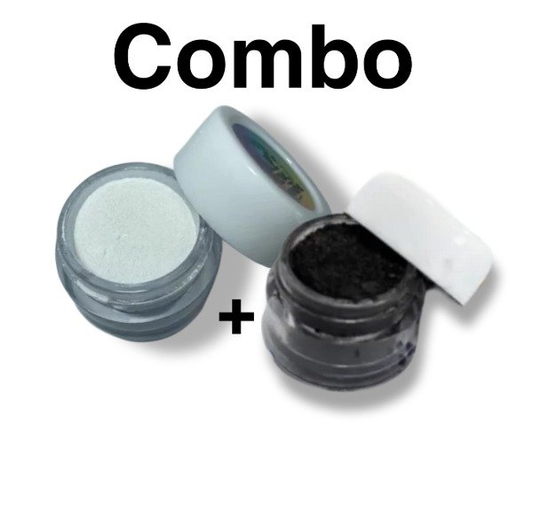 Producto - Pigmento blanco + negro matte Nail Show