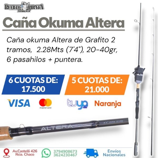 Producto - Caña okuma Altera 2Tramos 2.28Mts