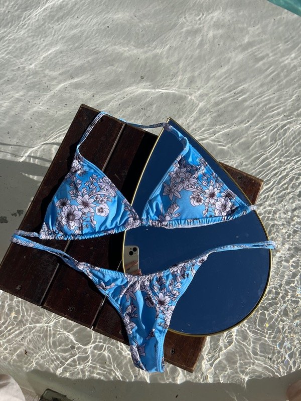 Producto - BIKINI FLORES CELESTE