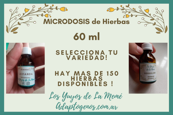 Producto - Microdosis de hierbas en gotitas subliguales de 60 ml