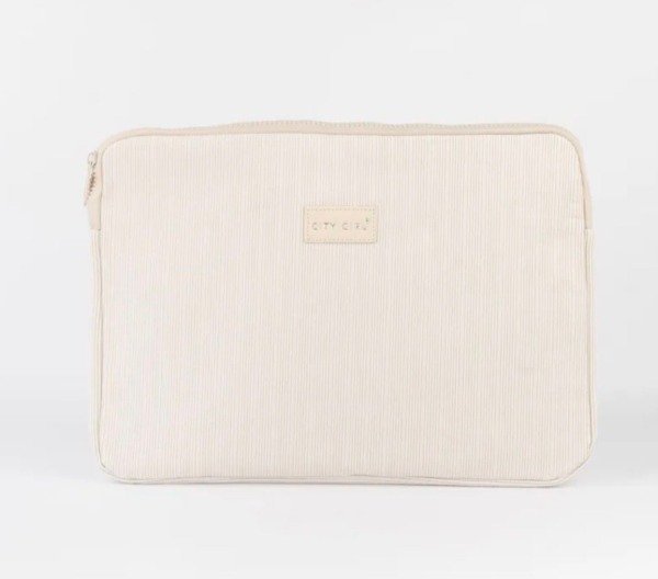 Producto - Funda para notebook corderoy 15,6 pulgadas beige