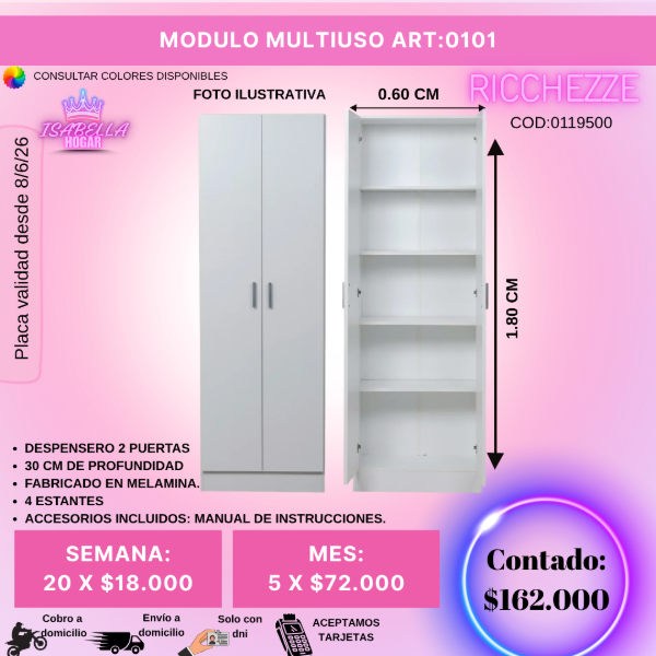 Producto - DESPENSERO DE 2 PUERTAS RICCHEZZE