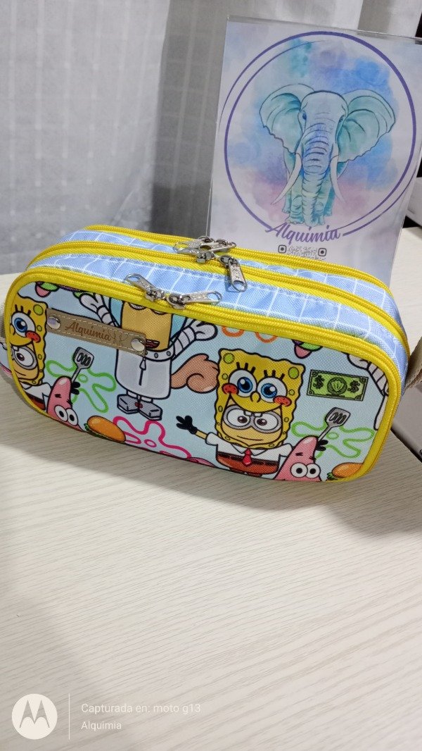 Producto - Cartuchera 3 cierres Bob Esponja