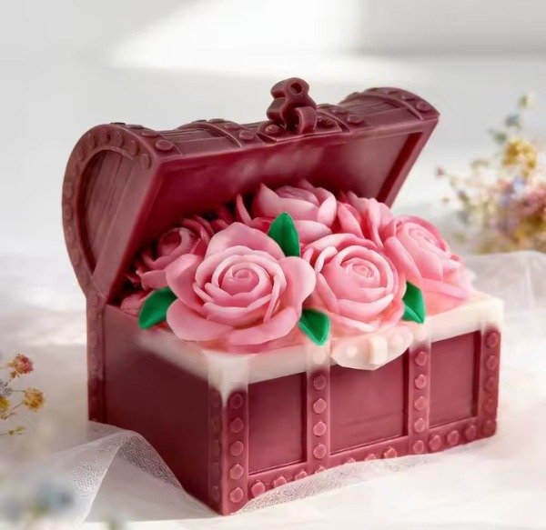 Producto - Molde cofre rosas - 0