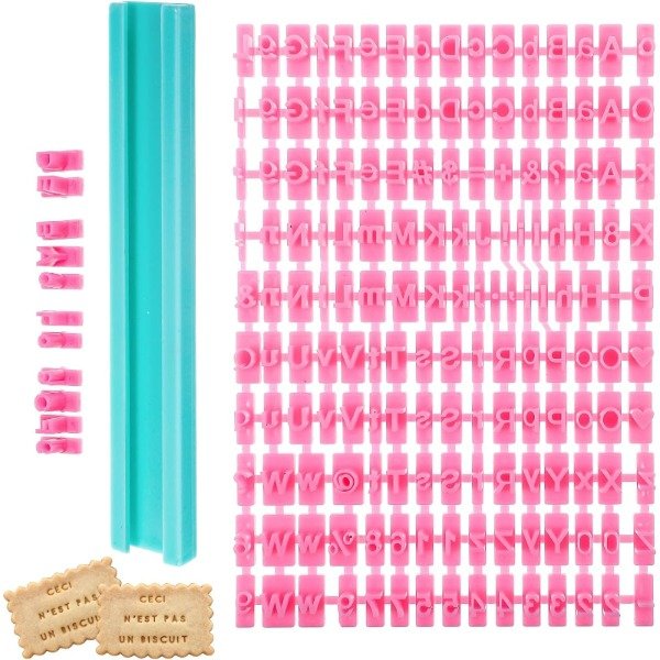 Producto - Sellos de letras con regla mayúsculas y minúsculas