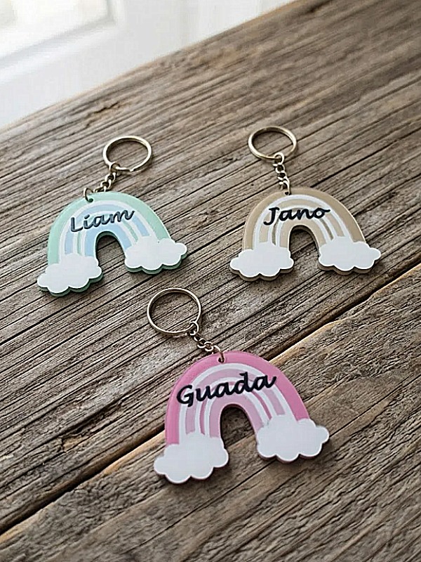 Producto - Llaveros Arcoiris Personalizados x 10 Unidades