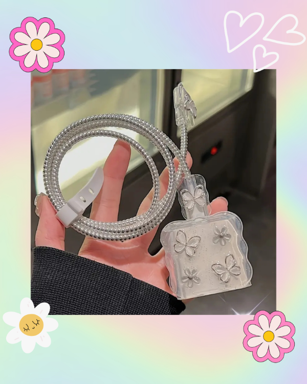 Producto - Protector de Cargador Maripositas y Flor