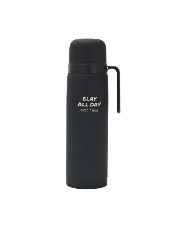 Producto - TERMO ACERO INOX.  1 LITRO SKORA PICO CEBADOR NEGRO