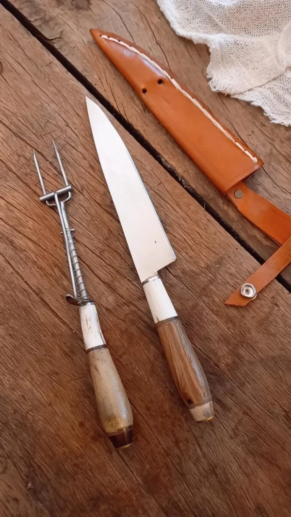 Producto - cuchillo con tenedor resorte - 0